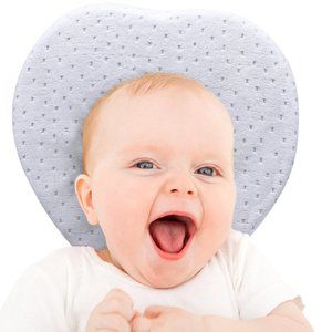 Baby Head Shaping Pillow - Free Cover Hypoallergenic Memory Foam - Newborn